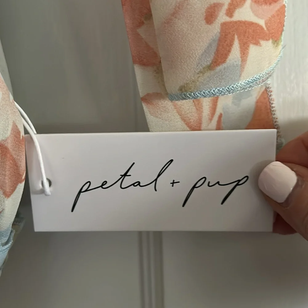 Petal & Pup Pink and Blue Ruffled Tiered Maxi Dress - Picture 5 of 6